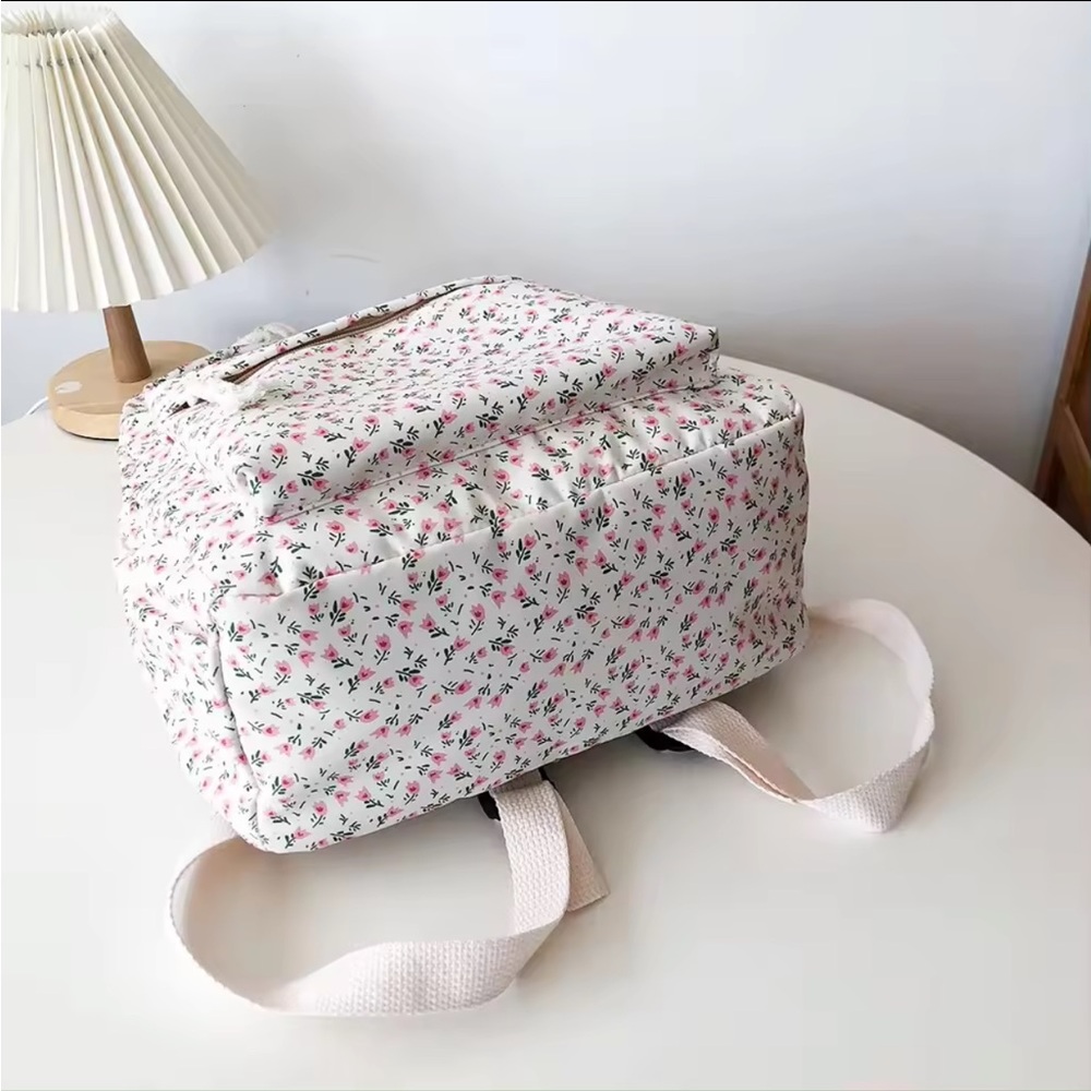 NEW Pink Flowered Backpack - Picture 2 of 10
